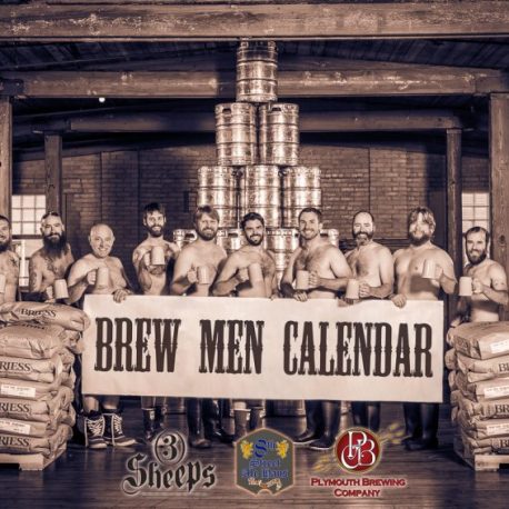 Brew Men Calendar - Three Sheeps Brewing, 8th Street Ale Haus and Plymouth Brewing take their clothes off to fight cancer.